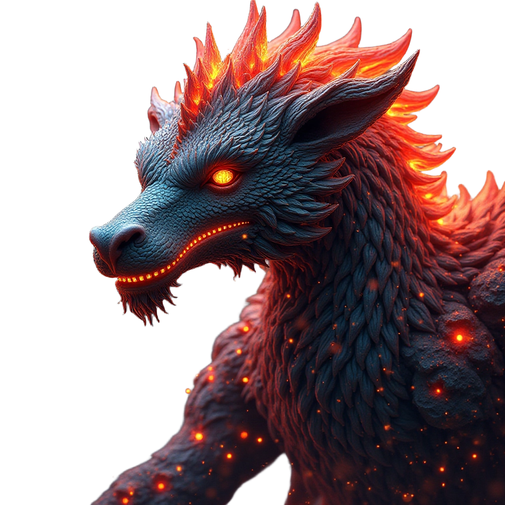 Flame-Spined Wolf